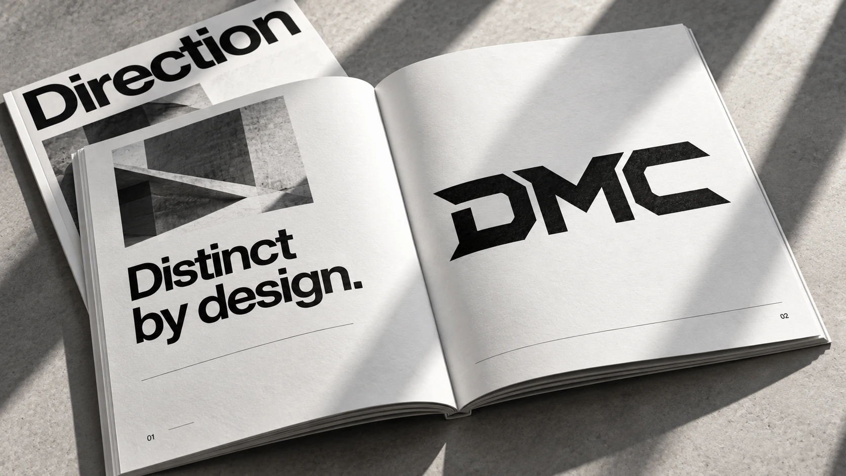 DMC editorial publication with considered typography and uncoated paper