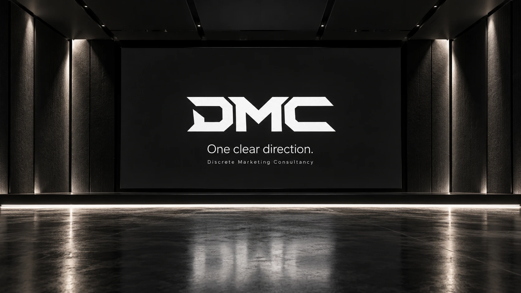 DMC launch environment concept with a considered presentation system