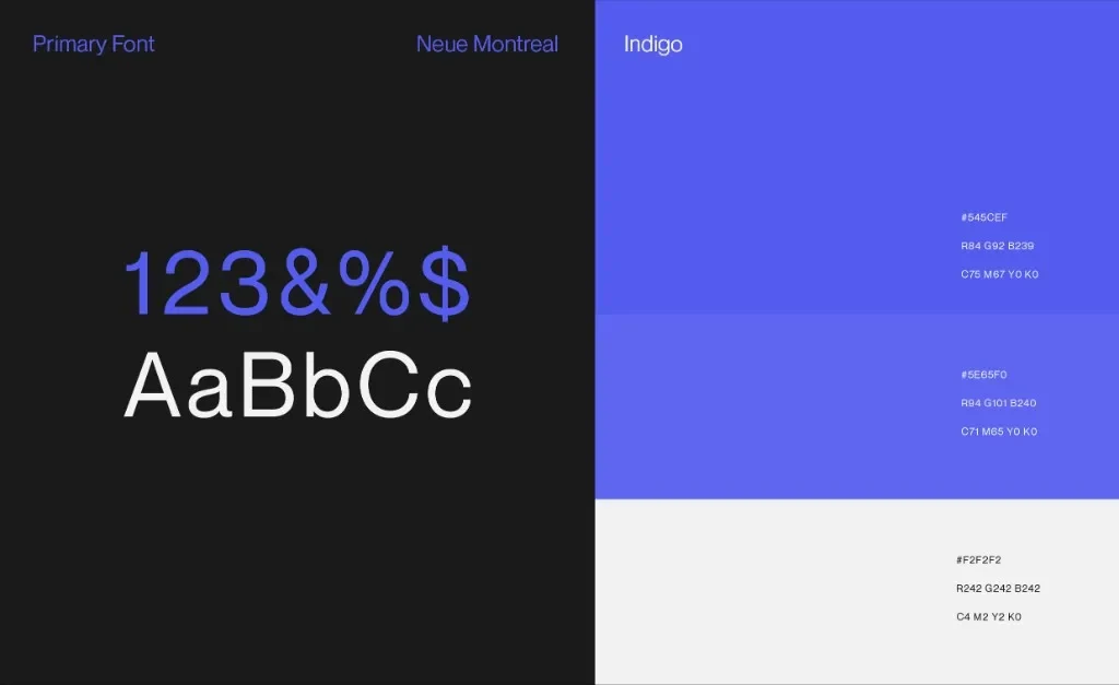 Typography and colour relationships