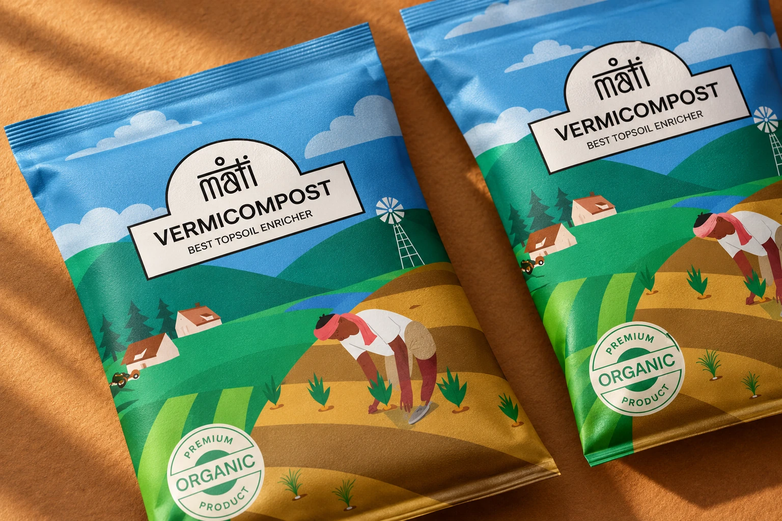 Illustration, identity and print detail / presentation mockup