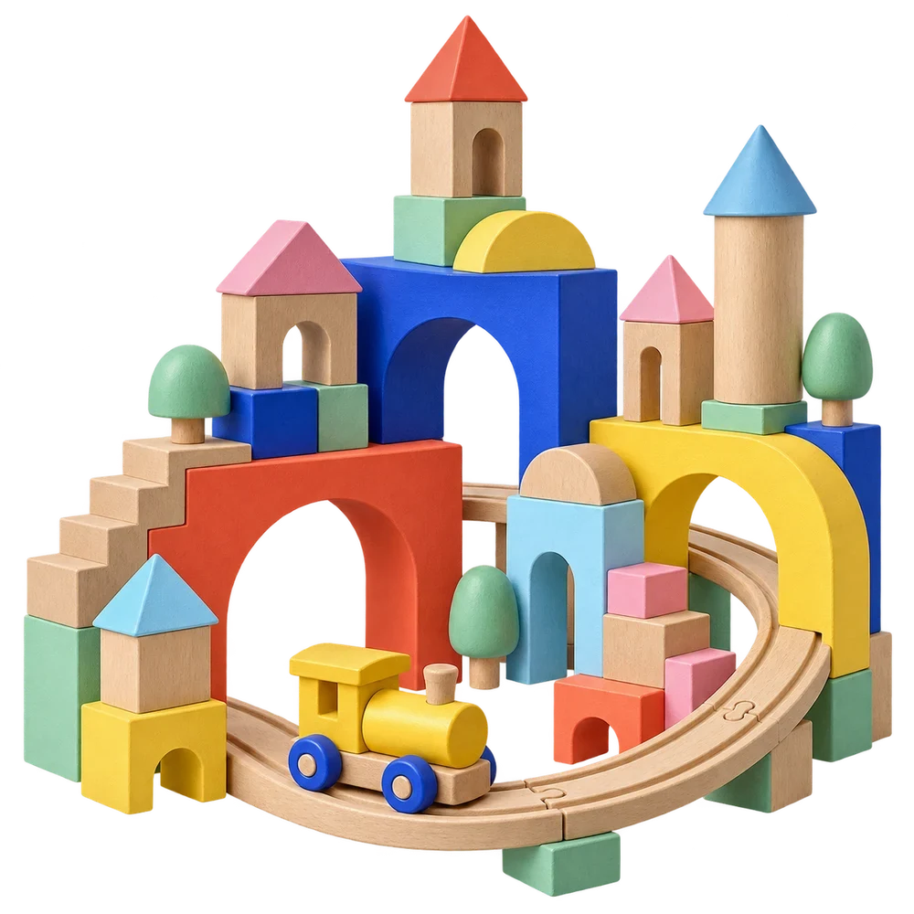 Tinker Town sculptural wooden toy world for Top Kids Gift
