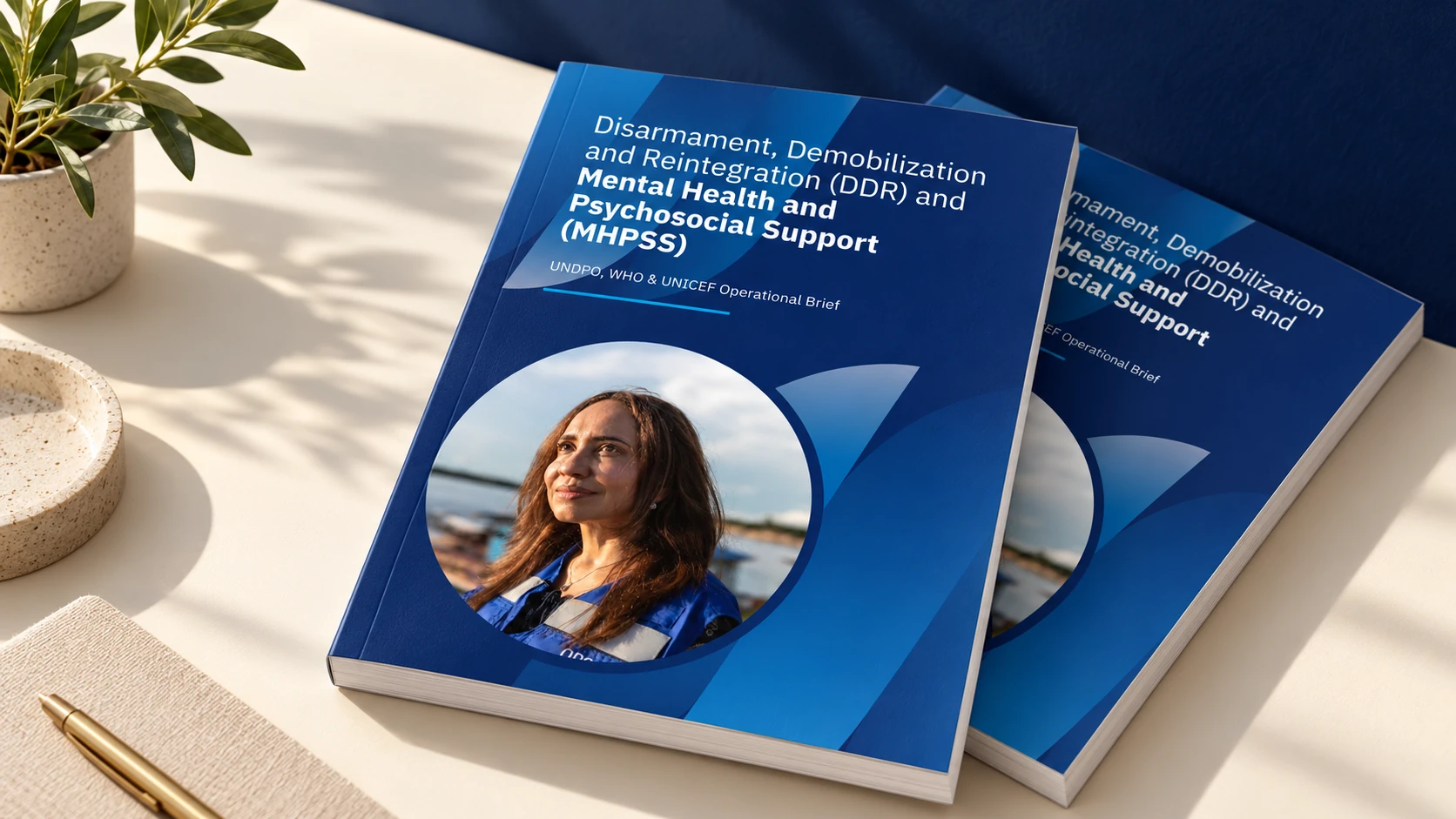 Mental health and psychosocial support guidance presented as a carefully bound publication